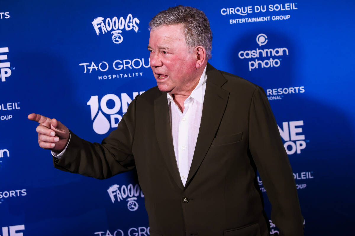 Actor William Shatner walks the blue carpet at the One Night for One Drop event hosted by the O ...