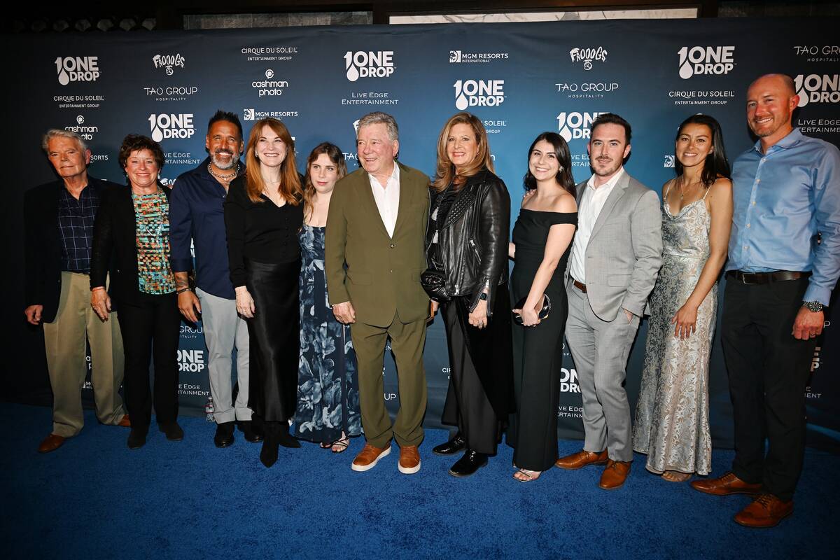 William Shatner (C) and his family arrive at One Drop Foundation's "One Night for One Drop" at ...