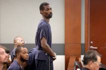 Steven Neal appears in court for a bail hearing at the Regional Justice Center in Las Vegas Mon ...