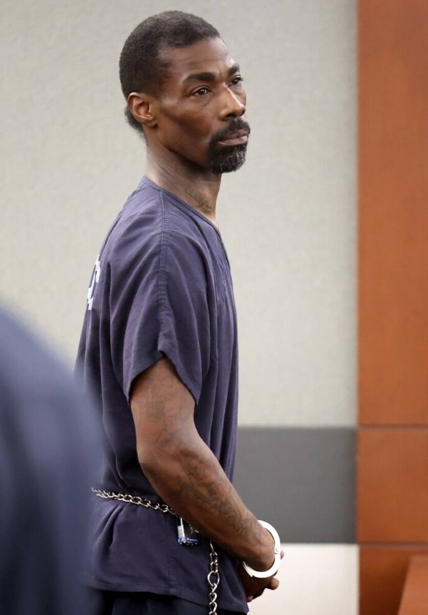 Steven Neal appears in court for a bail hearing at the Regional Justice Center in Las Vegas Mon ...