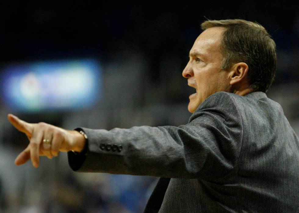 UNLV head coach Lon Kruger coaches against Reno in Reno Saturday, Dec. 4, 2010. (John Locher/La ...
