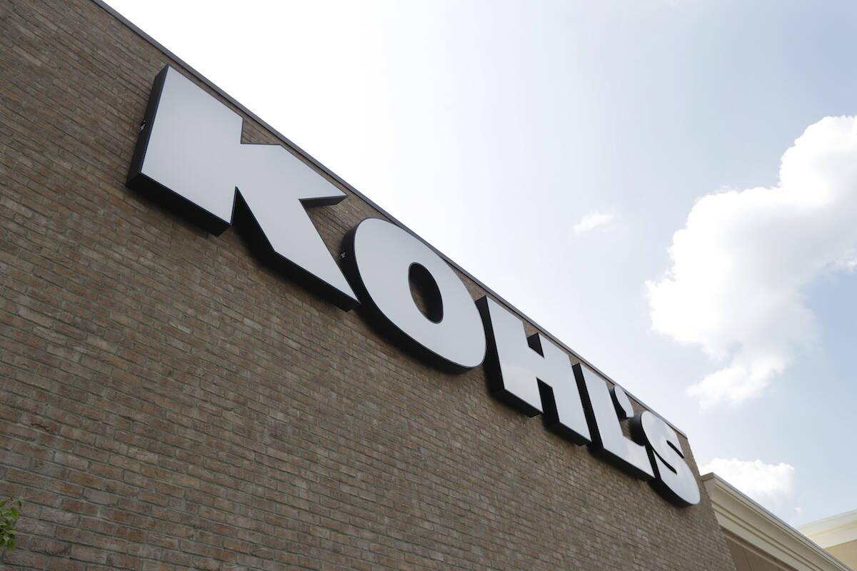 A Kohl's sign is shown in front of a store in Concord, N.C., in this AP file photo. (AP Photo/C ...