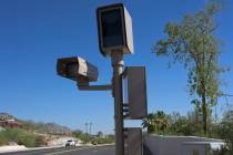 A red light camera is seen on Lincoln Drive in Paradise Valley, Arizona Monday, October 29, 202 ...