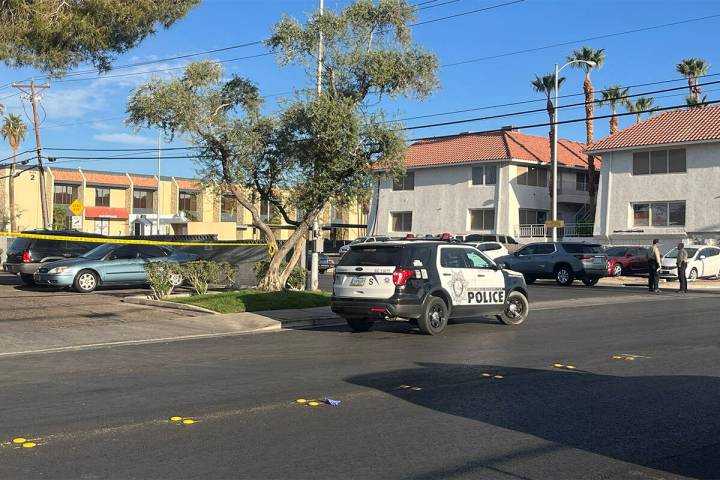 Police investigate a homicide Wednesday, March 26, 2025, on the 4200 block of Channel 10 Drive ...