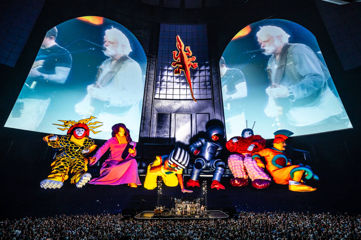 A scene from Dead & Company is shown in "Dead Forever" at Sphere on Thursday, March 20, 2025 (A ...