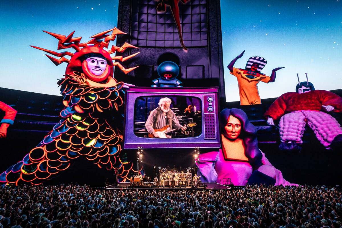 A scene from Dead & Company is shown in "Dead Forever" at Sphere on Thursday, March 20, 2025 (A ...