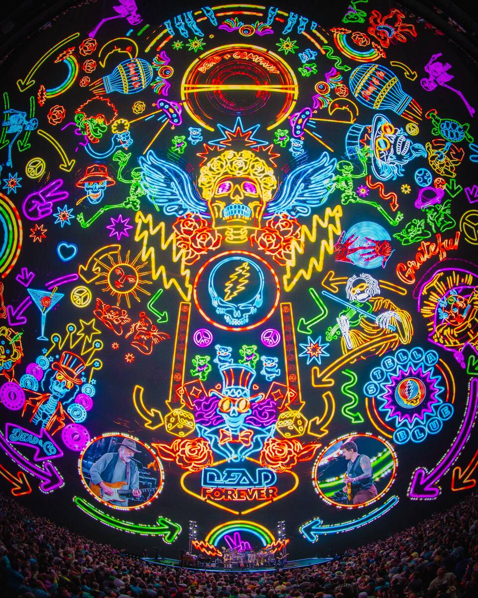 A scene from Dead & Company is shown in "Dead Forever" at Sphere on Thursday, March 20, 2025 (R ...