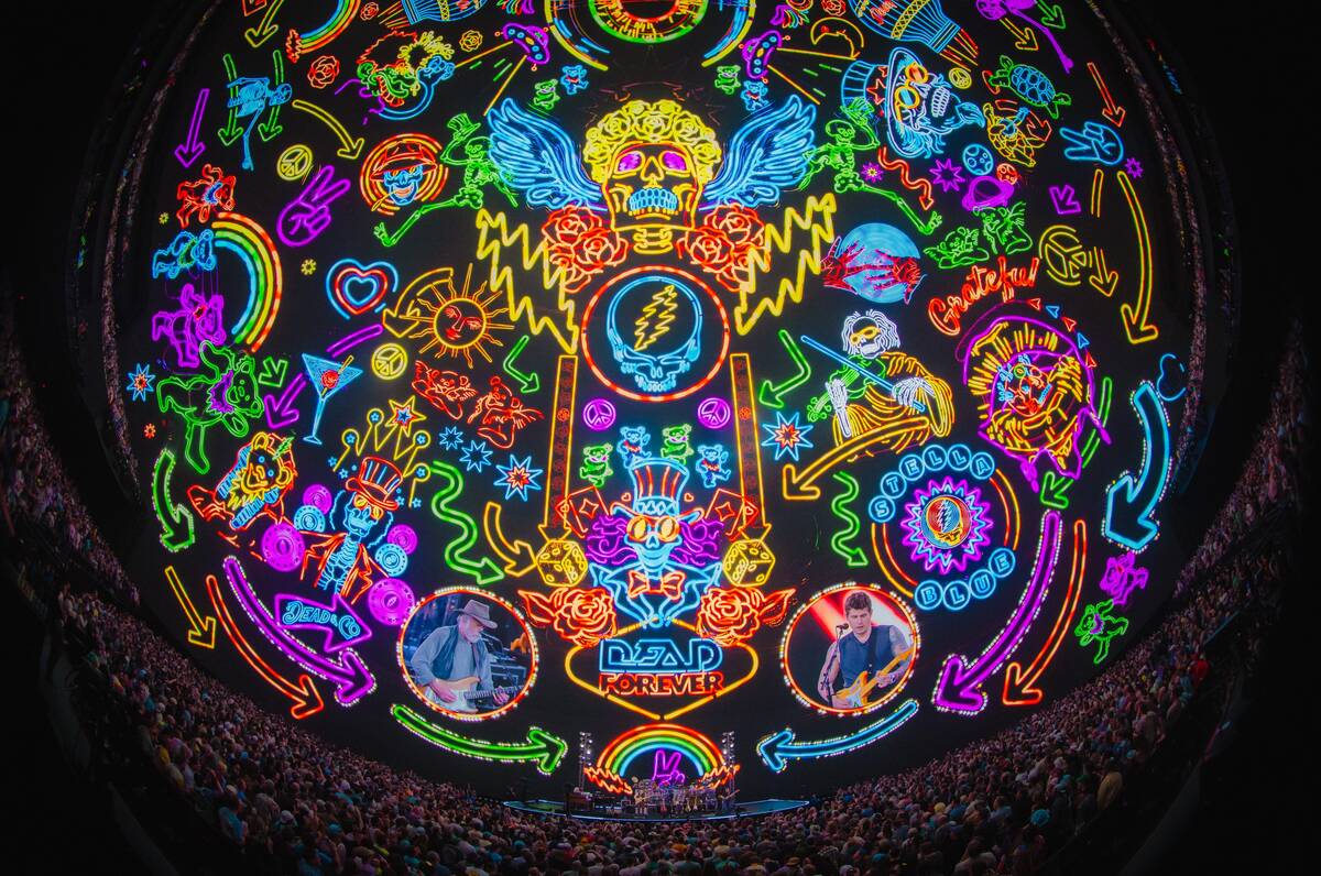 A scene from Dead & Company is shown in "Dead Forever" at Sphere on Thursday, March 20, 2025 (R ...