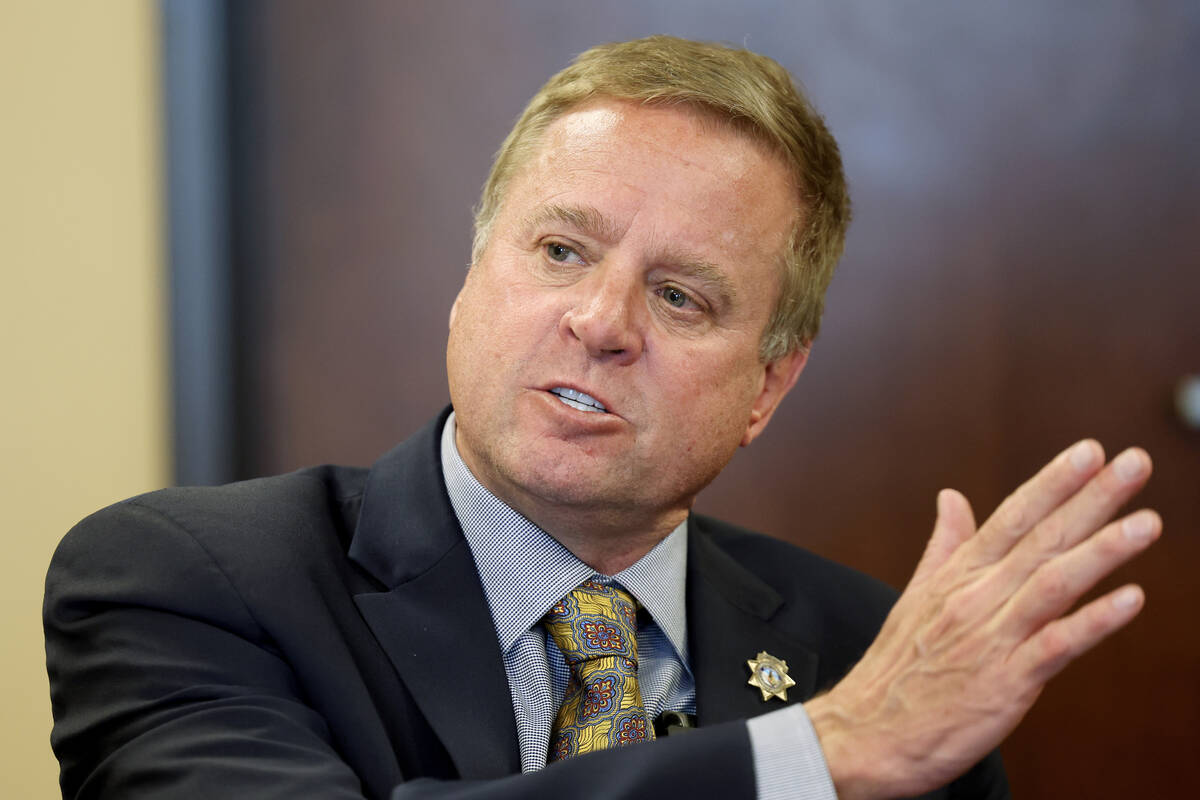 Clark County Sheriff Kevin McMahill talks to the Review-Journal at Metropolitan Police Departme ...