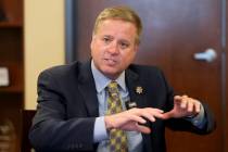 Clark County Sheriff Kevin McMahill talks to the Review-Journal at Metropolitan Police Departme ...