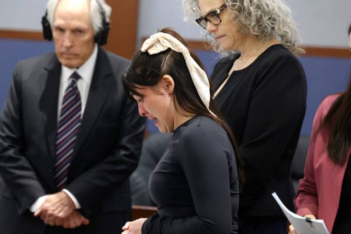 Rachel Maria Terranova, center, who pleaded guilty in a hit-and run accident, addresses the cou ...
