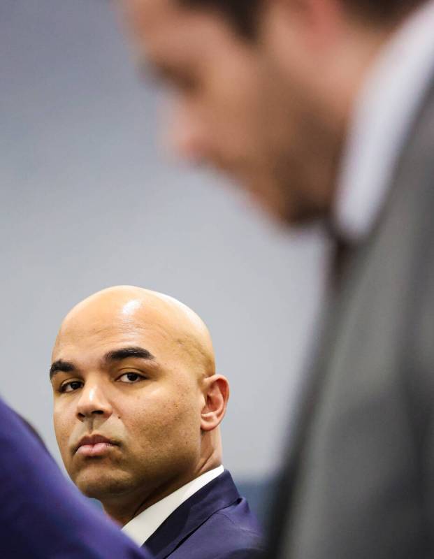 Justin Simpson, the son of O.J. Simpson, is seen during a court hearing in O.J. Simpson’ ...