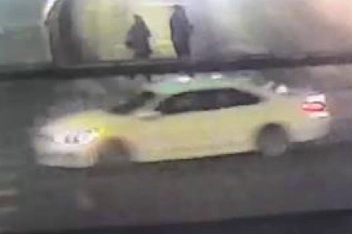 An unidentified vehicle that police believe could be a white 2012 to 2022 Volkswagen Passat tha ...