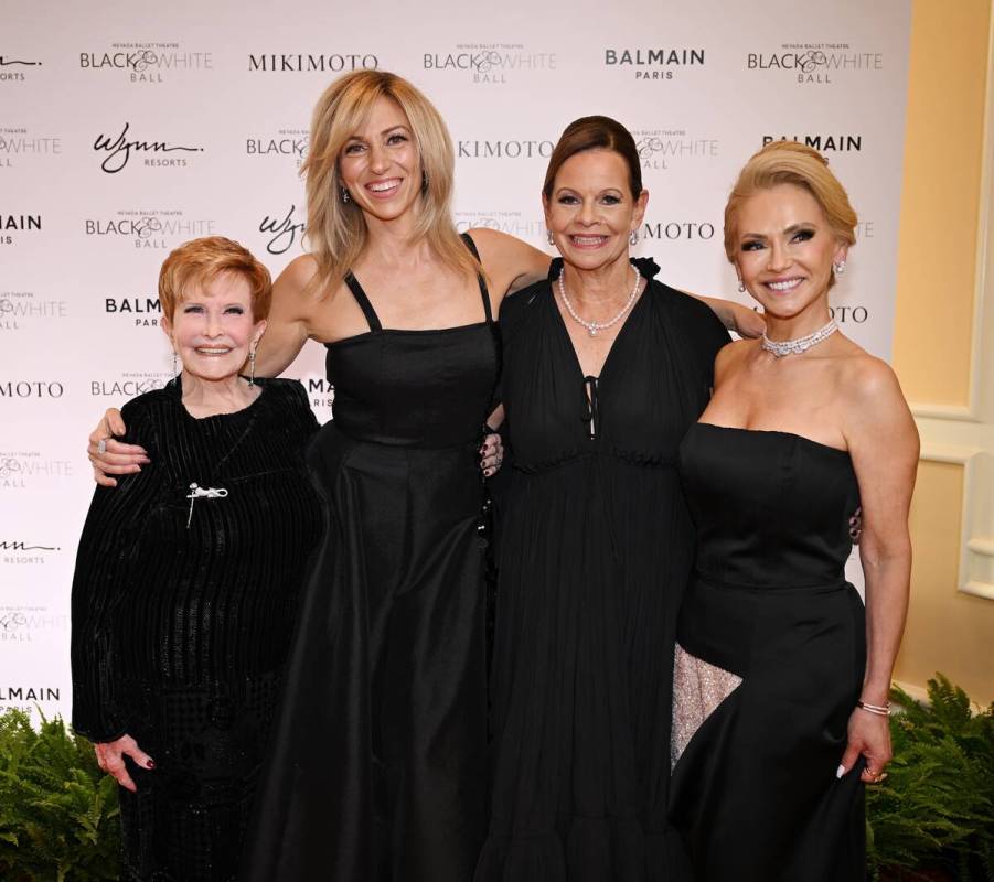Nancy Houssels, Debbie Gibson, Beth Barbre and Stella Roy attend the Nevada Ballet Theatre's Bl ...