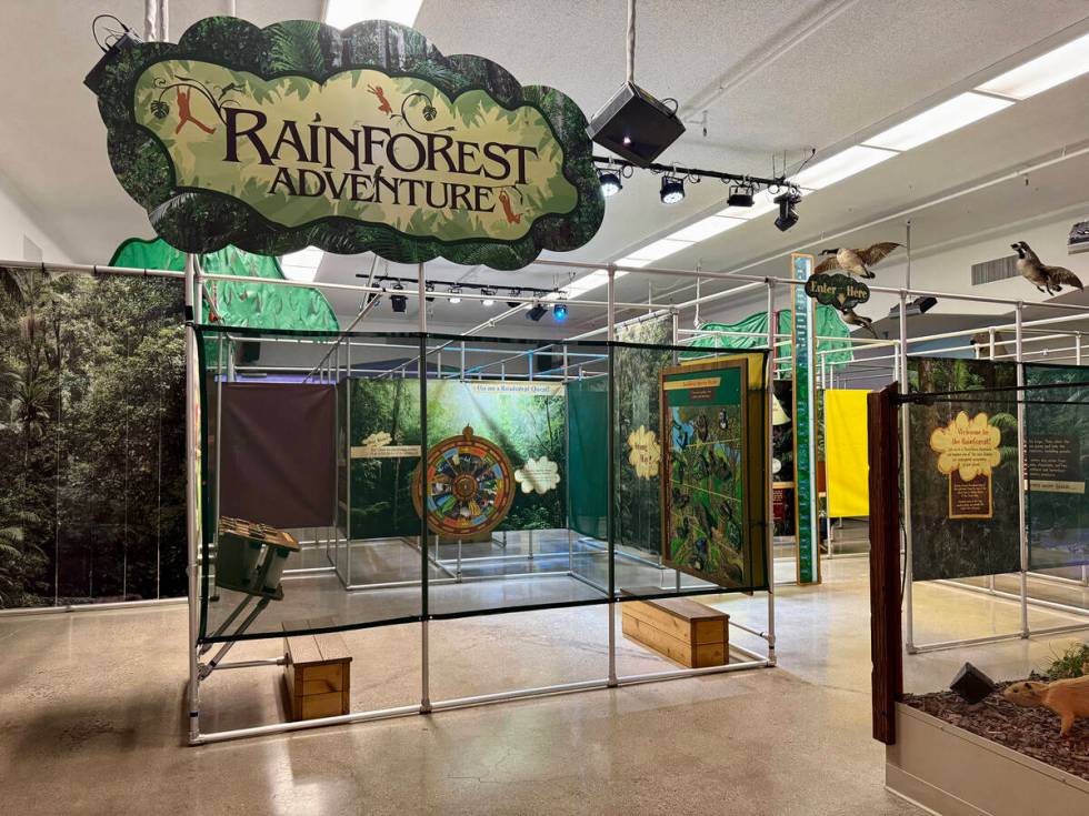 The interactive maze exhibit Rainforest Adventure runs through Aug. 10 at the Las Vegas Natural ...