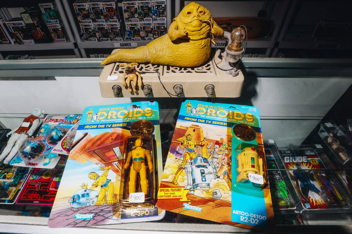 Vintage "Star Wars" toys at Brad's Toys & Collectibles Sunday, March 30, 2025, in Las Vegas. (M ...