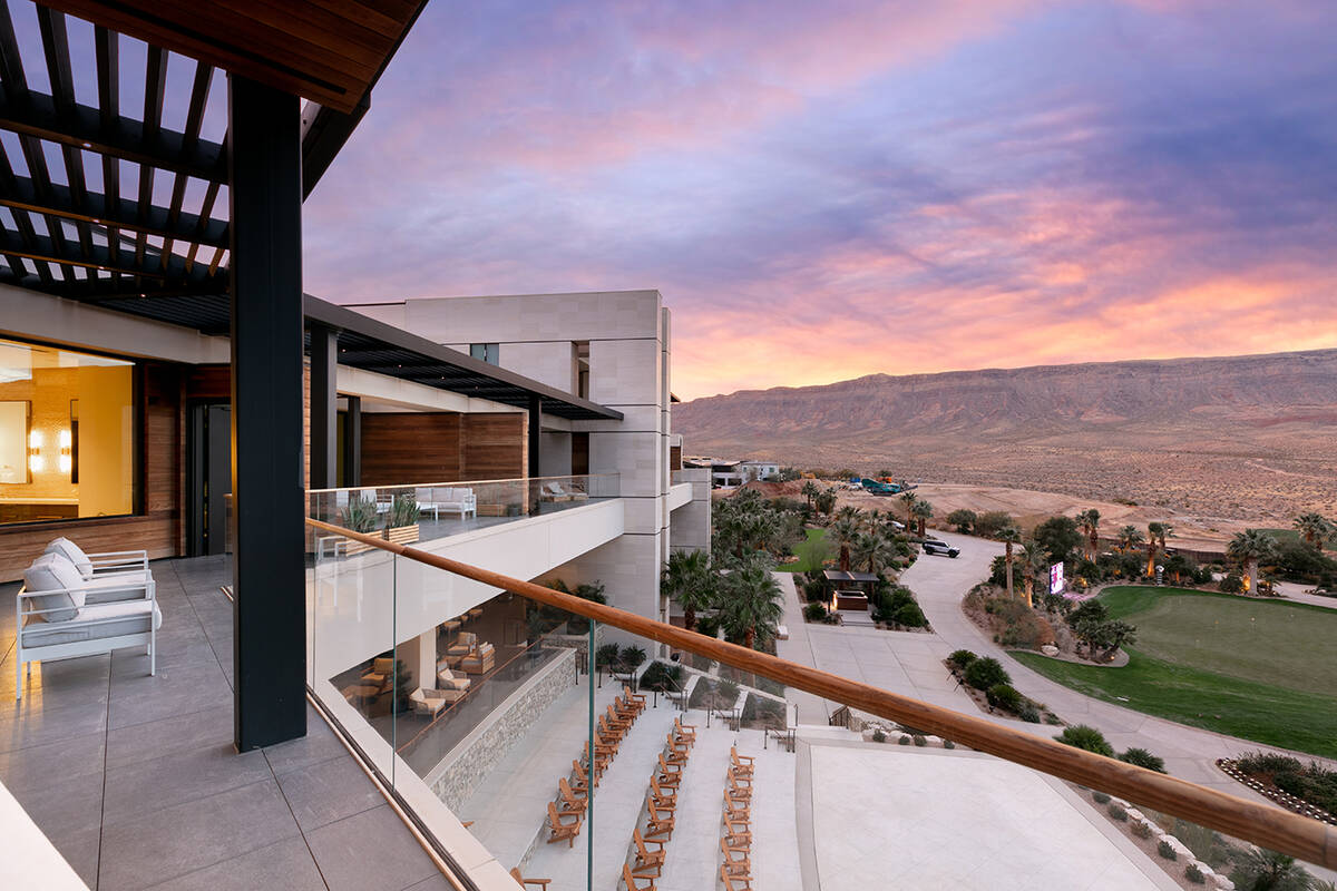 The highrise is above the clubhouse at The Summit Club in Summerlin. (IS Luxury)