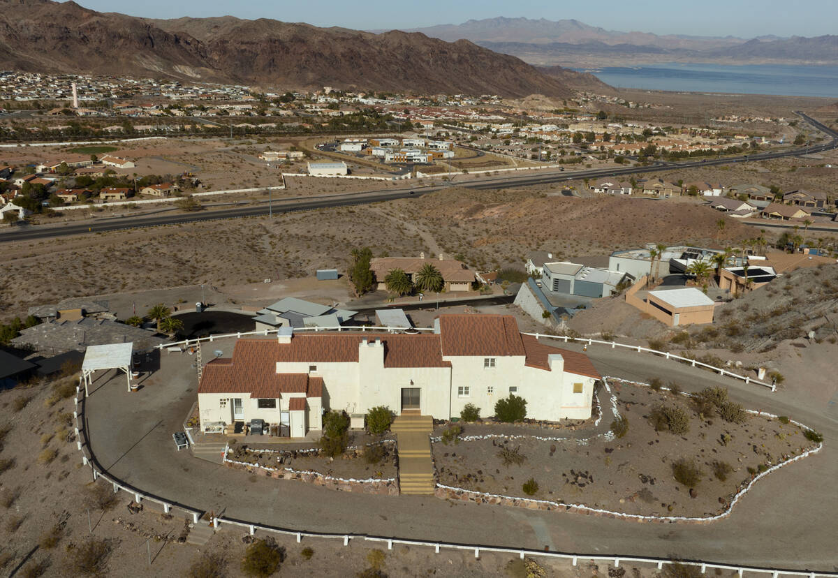 A hilltop lodge owned by the Los Angeles Department of Water and Power, at 1400 Lodge Road, is ...