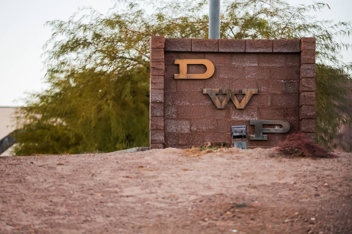 A sign for the Los Angeles Department of Water and Power is seen on Dec. 6, 2024, in Boulder Ci ...