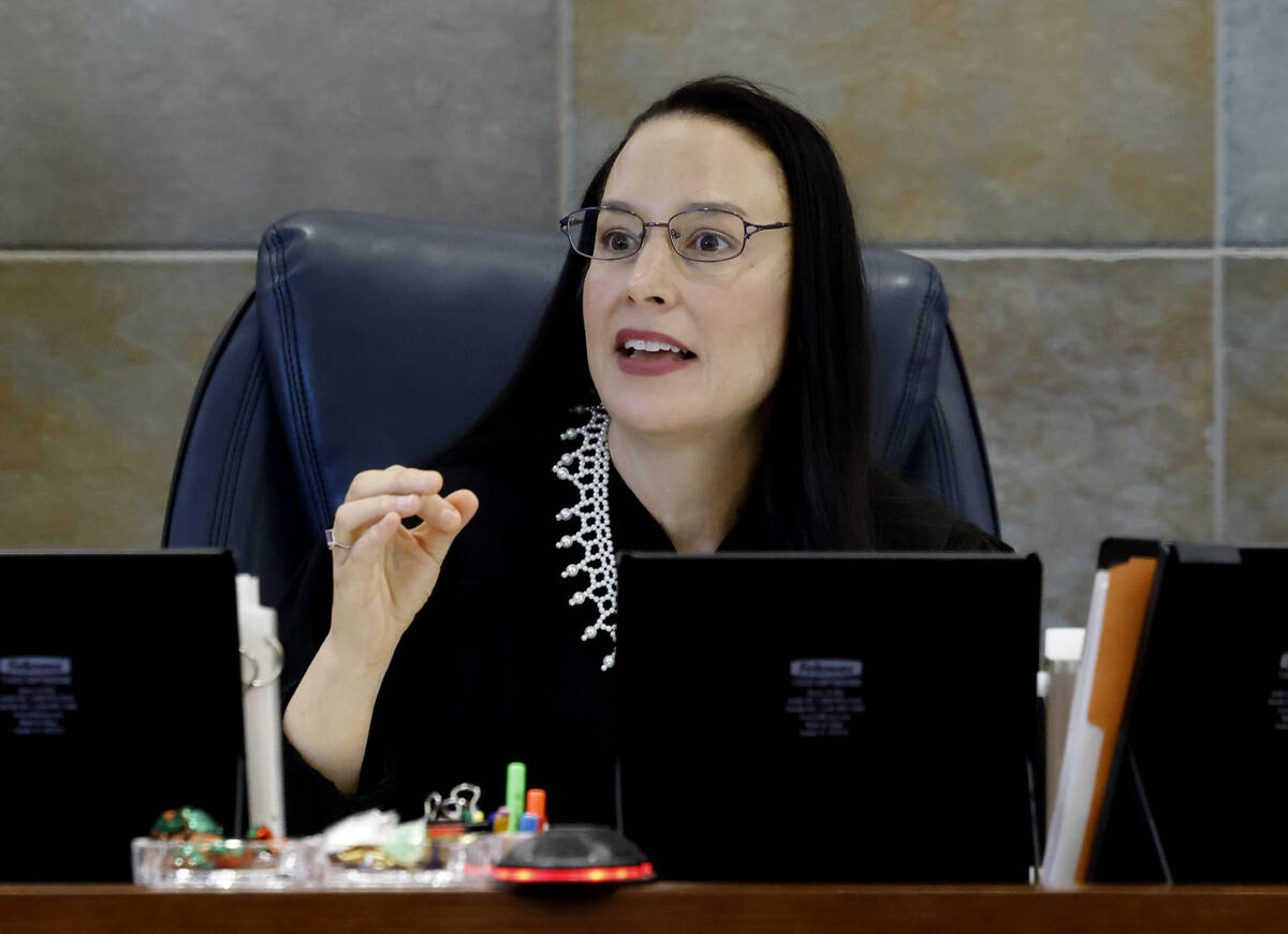 Judge Nadia Krall preside over a hearing for Duane Davis, facing murder charges in the killing ...