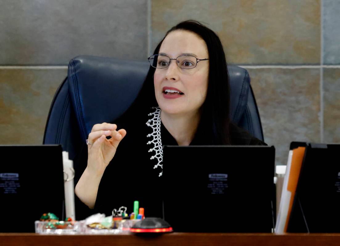 Judge Nadia Krall preside over a hearing for Duane Davis, facing murder charges in the killing ...