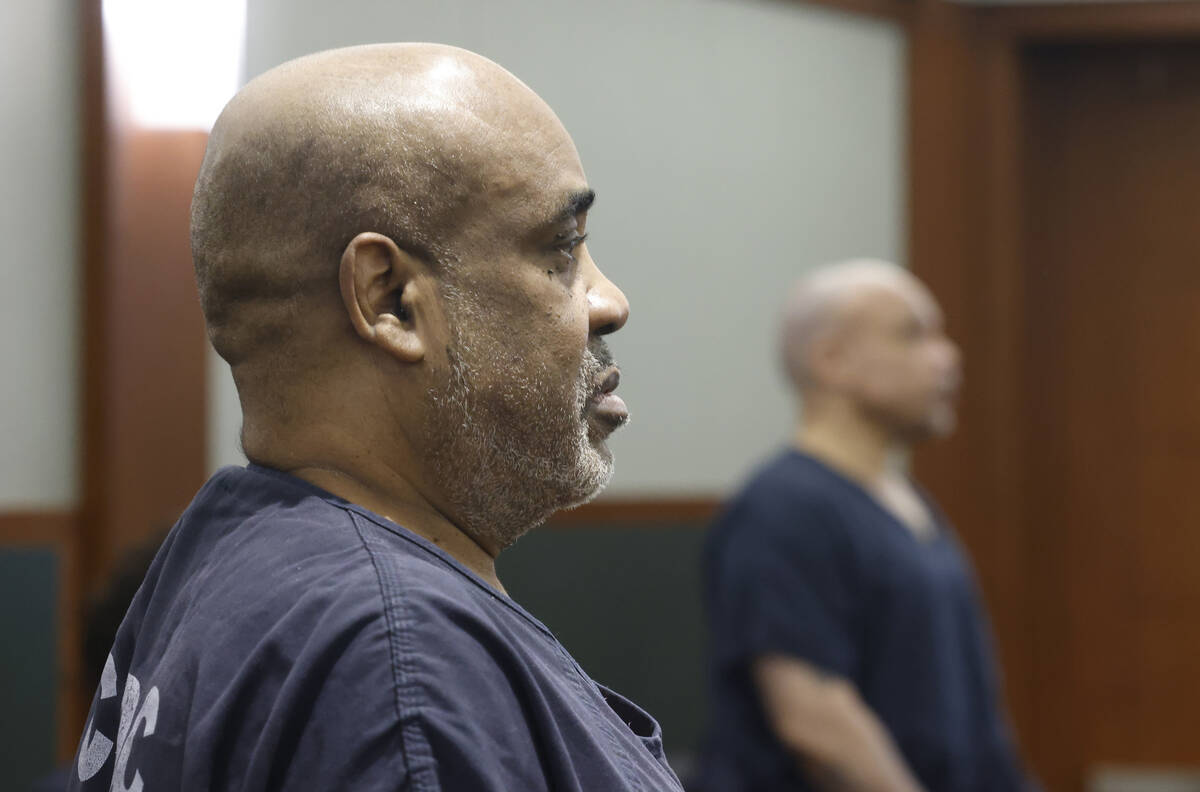 Duane Davis, left, facing murder charges in the killing of rapper Tupac Shakur in 1996, and Roc ...
