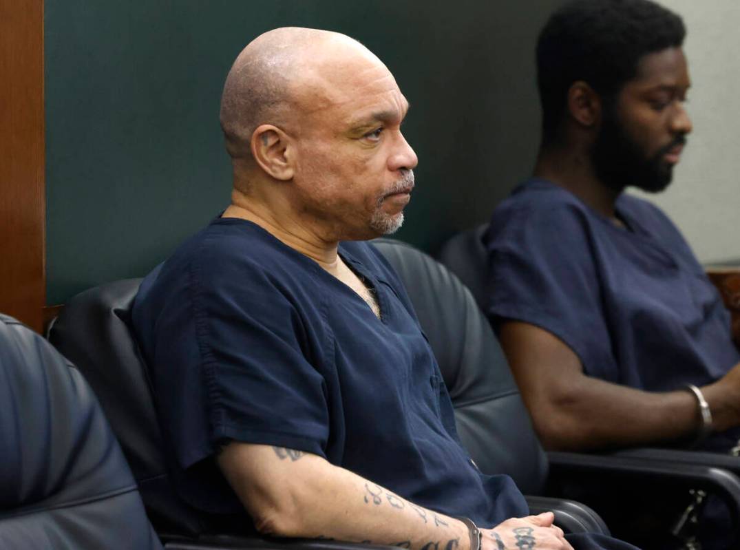 Rochlon Hamilton appears in court at the Regional Justice Center, on Tuesday, April 1, 2025, in ...