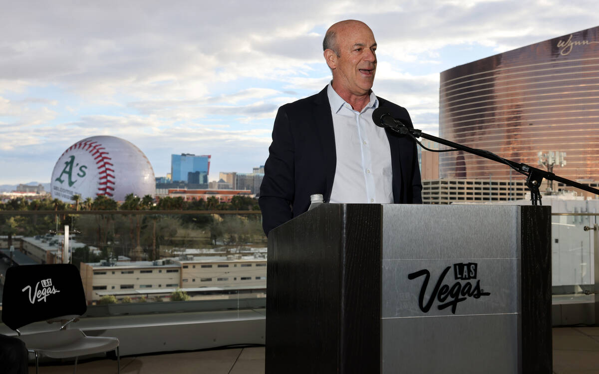 Athletics owner John Fisher announces the A’s will have a “Las Vegas” logo ...
