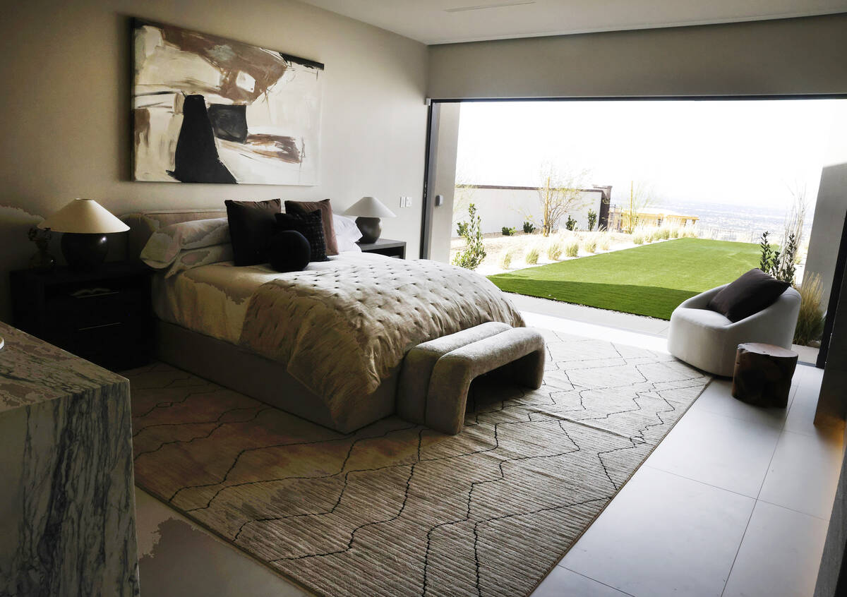 A master bedroom at Blue Heron's new home at 8 Chisel Crest Court is seen, on Friday, March 29, ...