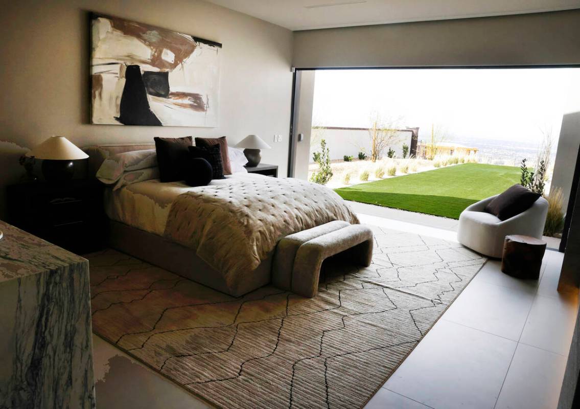 A master bedroom at Blue Heron's new home at 8 Chisel Crest Court is seen, on Friday, March 29, ...
