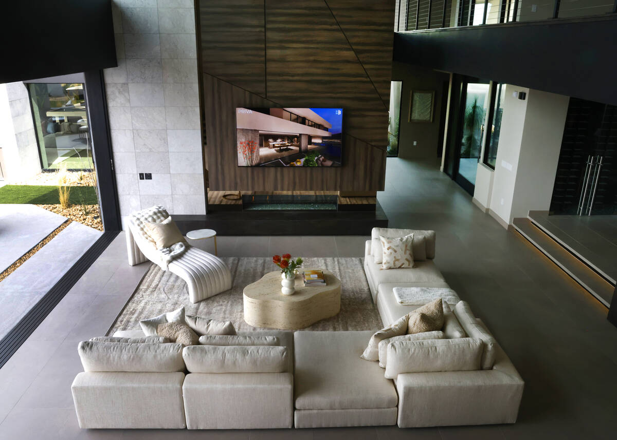 A living room at Blue Heron's new home at 12 Chisel Crest Court is seen, on Friday, March 28, 2 ...