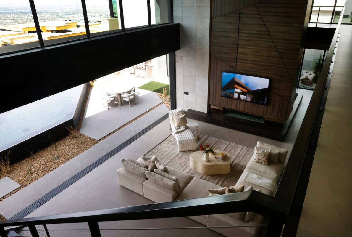 A living room at Blue Heron's new home at 12 Chisel Crest Court is seen, on Friday, March 28, 2 ...