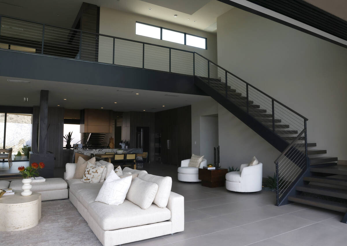 A living room at Blue Heron's new home at 12 Chisel Crest Court is seen, on Friday, March 28, 2 ...