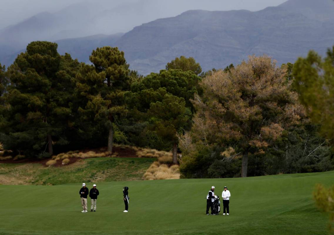 Auston Kim of the USA prepares to shot from the fairway during the first round of the LPGA T-Mo ...