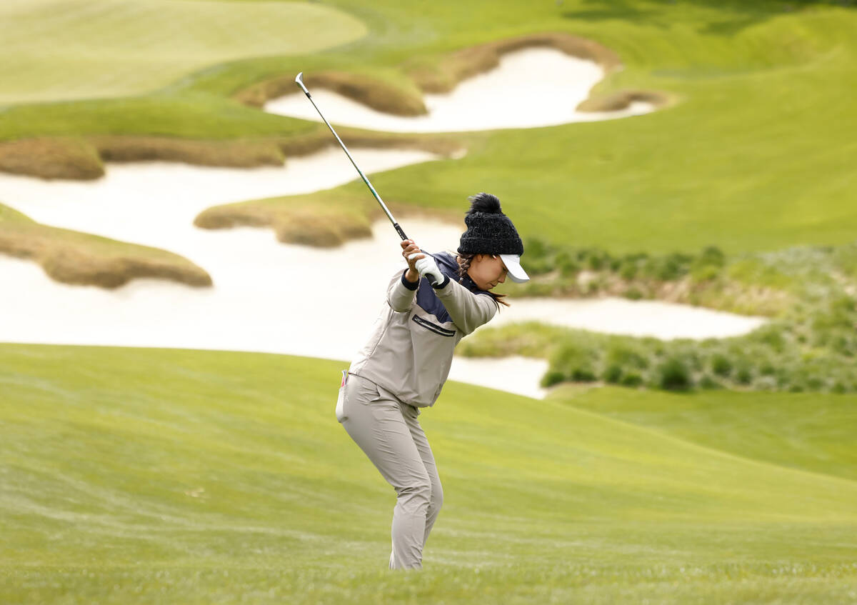 Jenny Shin of Korea drives her fairway shot during the first round of the LPGA T-Mobile Match P ...