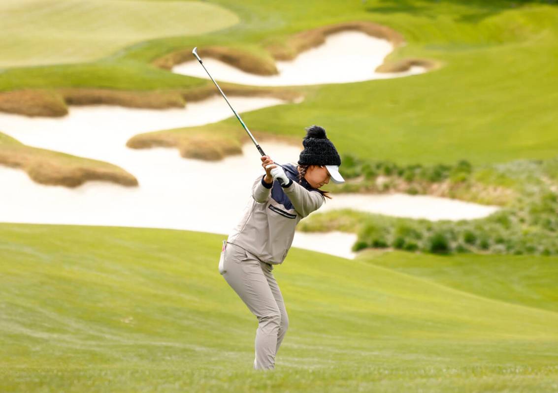 Jenny Shin of Korea drives her fairway shot during the first round of the LPGA T-Mobile Match P ...