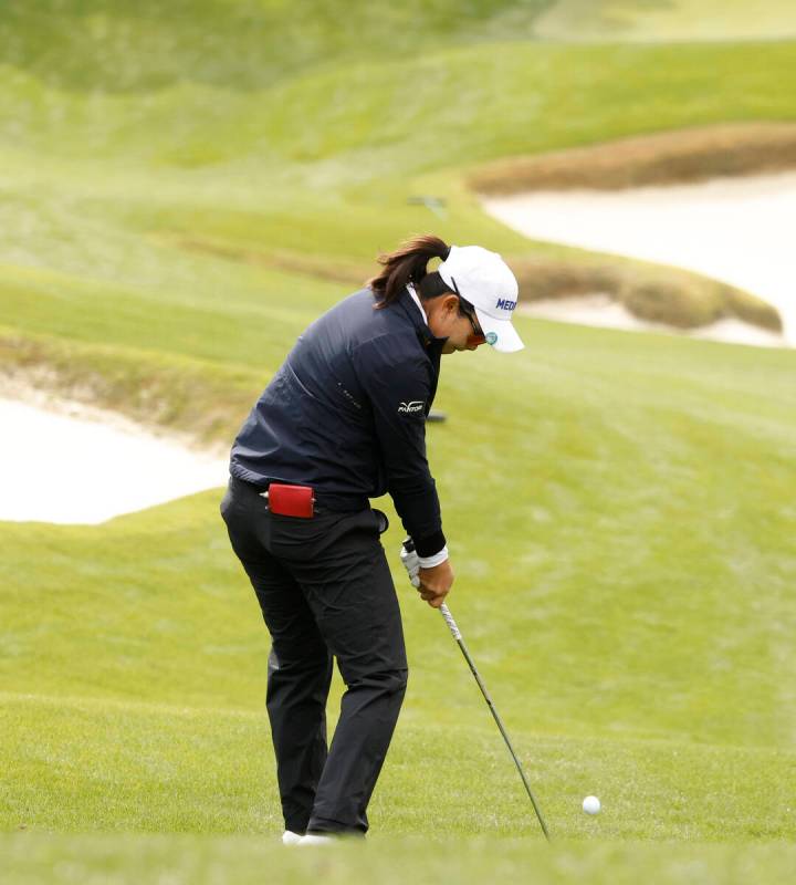 A Lim Kim of Korea drives her fairway shot during the first round of the LPGA T-Mobile Match Pl ...