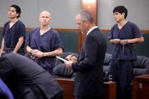 Victor Cardena-Pizarro, from left, Damian Delgado and Luis Alfredo Pizarro-Cardena, three of fo ...