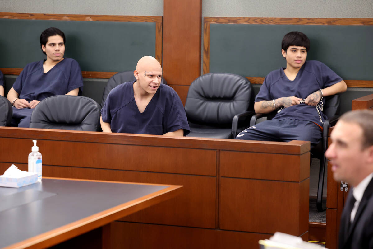 Victor Cardena-Pizarro, from left, Damian Delgado and Luis Alfredo Pizarro-Cardena, three of fo ...