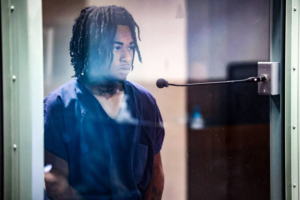 Aerion Warmsley, accused of killing Na’Onche Osborne at the Aliante, appears in court on dome ...