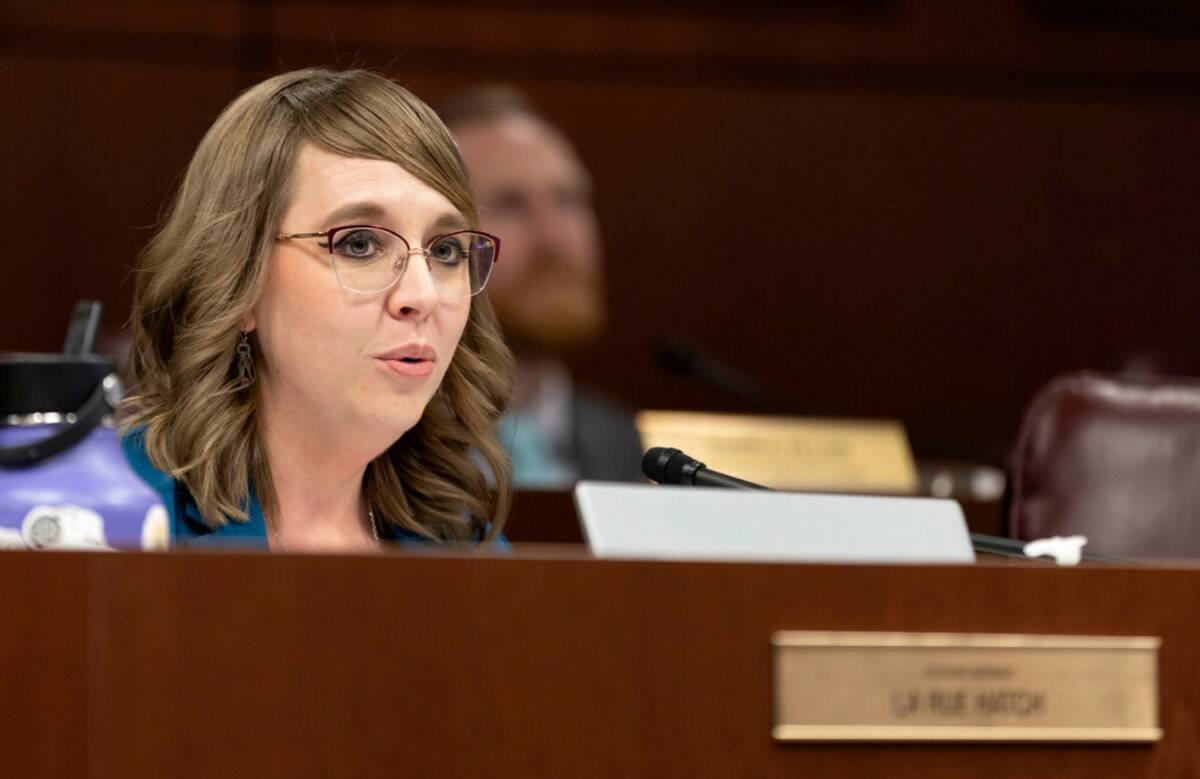Assemblywoman Selena La Rue Hatch, D-Reno, during the 82nd Session of the Legislature on Tuesda ...