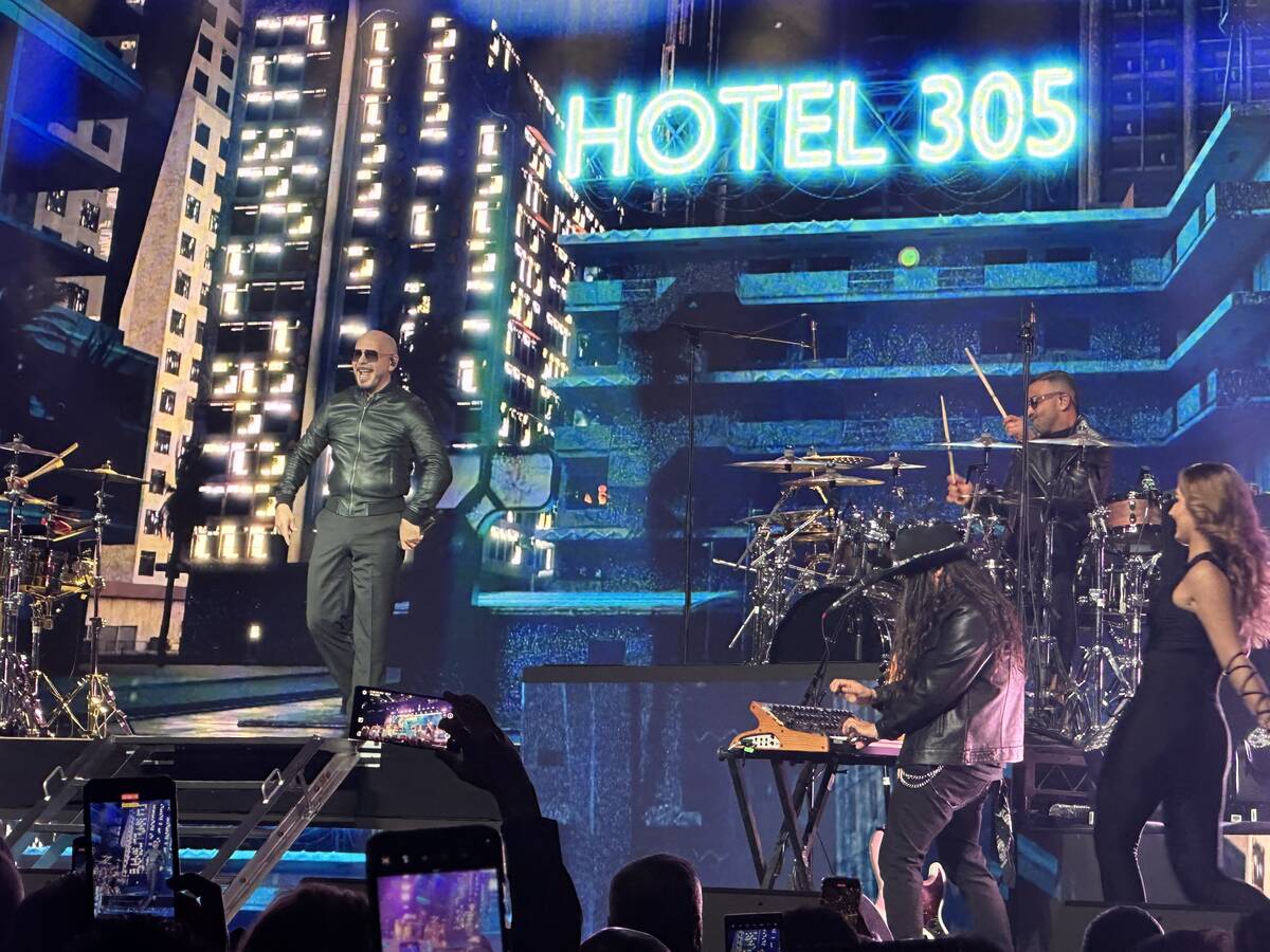 Recording star and frequent Las Vegas Strip headliner Pitbull is shown at Wynn Las Vegas' 20th ...