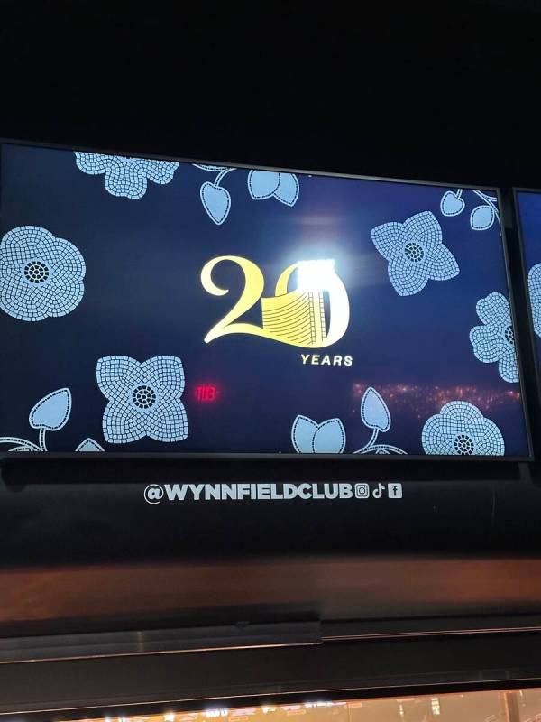A scene at Wynn Las Vegas' 20th anniversary celebration at Allegiant Stadium on Wednesday, Apri ...
