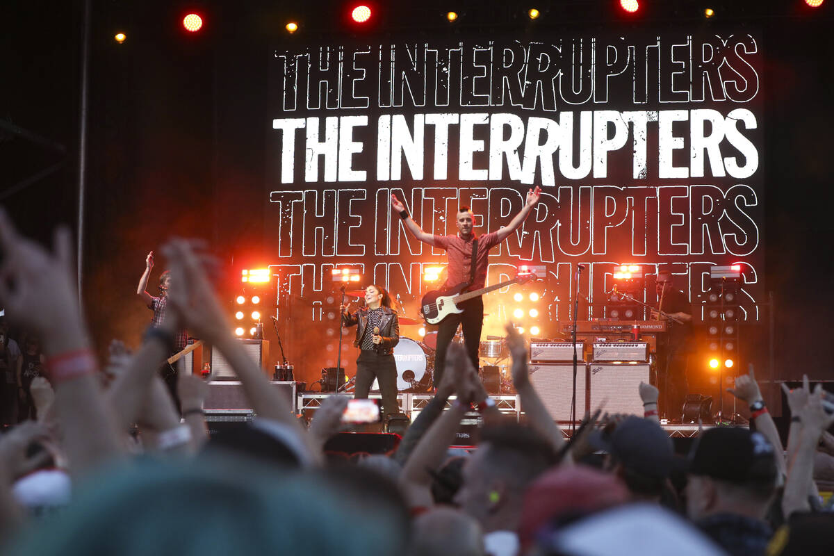 The Interrupters perform during the Punk Rock Bowling music festival on Saturday, May 27, 2023, ...