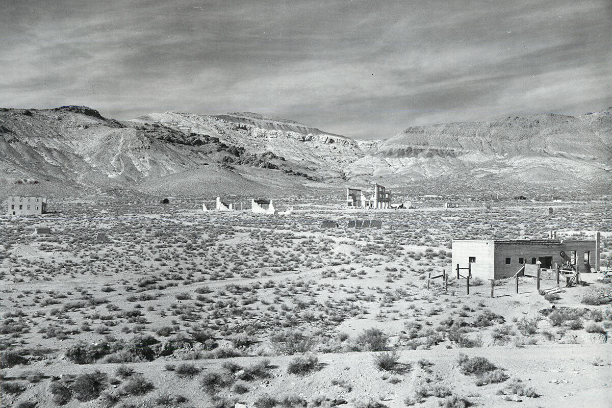 Rhyolite in 1906. (Lee Moores/Las Vegas Review-Journal)