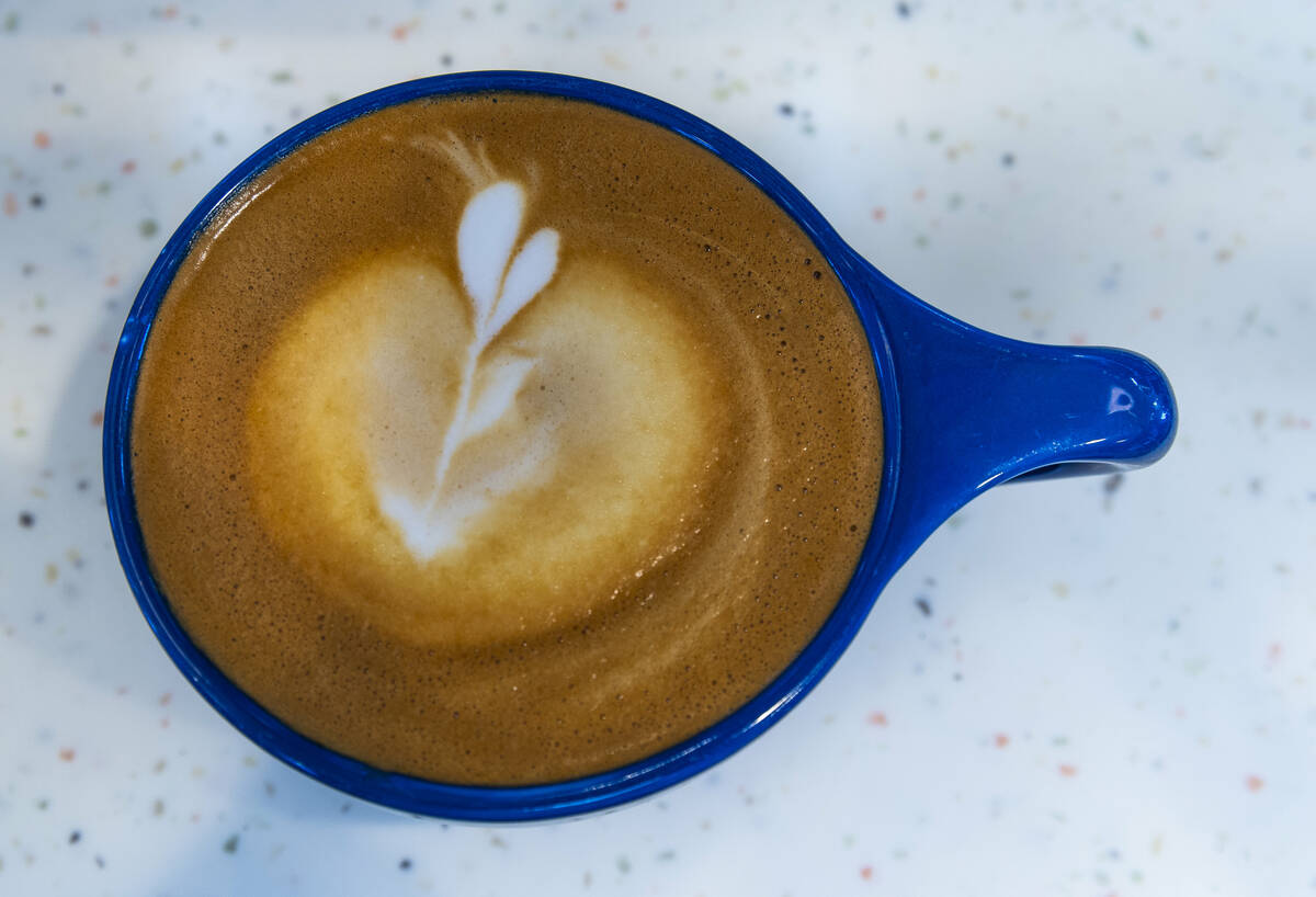 A prepared coffee at Mothership Coffee Roasters as they are currently absorbing the cost increa ...