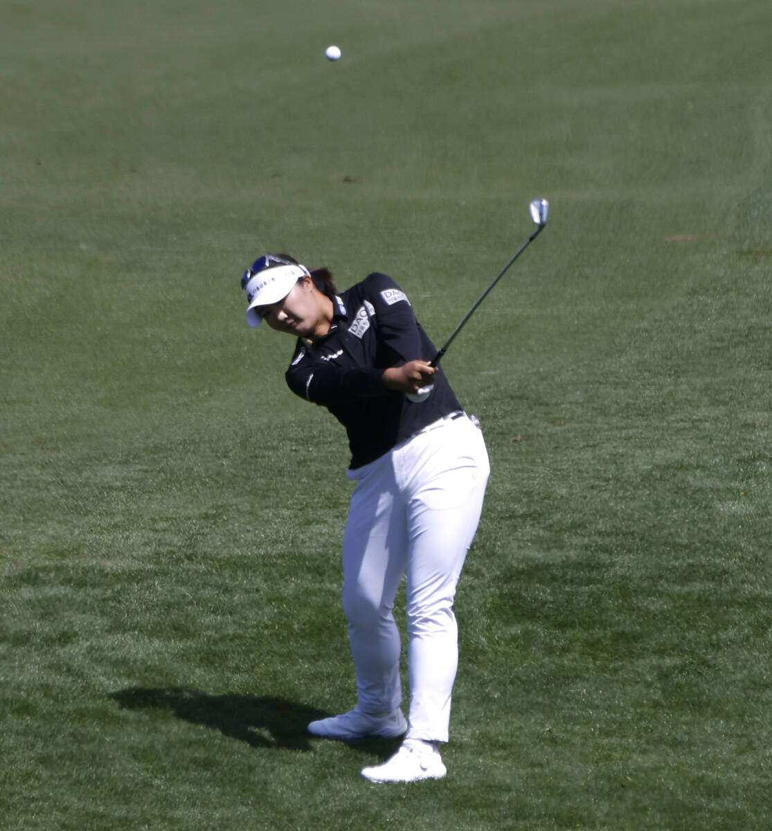 Hadrian Rye of Korea drives her fairway shot during the second round of the LPGA T-Mobile Match ...