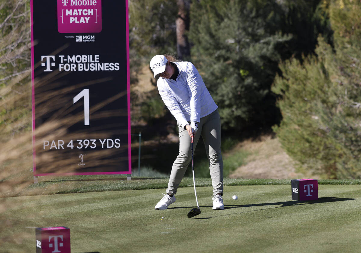 Laureen Coughlin of the USA hits her tee shot during the second round of the LPGA T-Mobile Matc ...