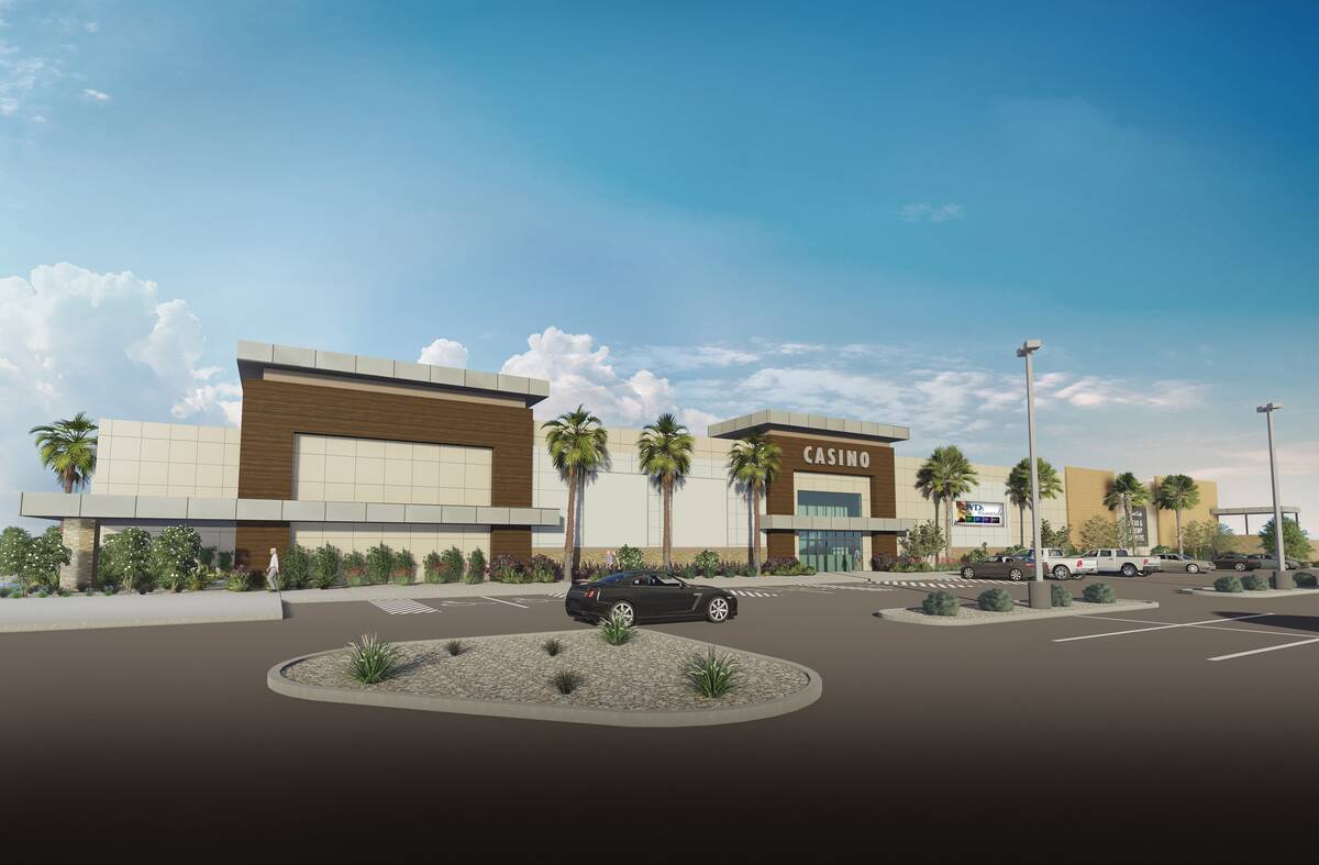 Exterior rendering of the Cadence Crossing casino under construction in Henderson. Construction ...