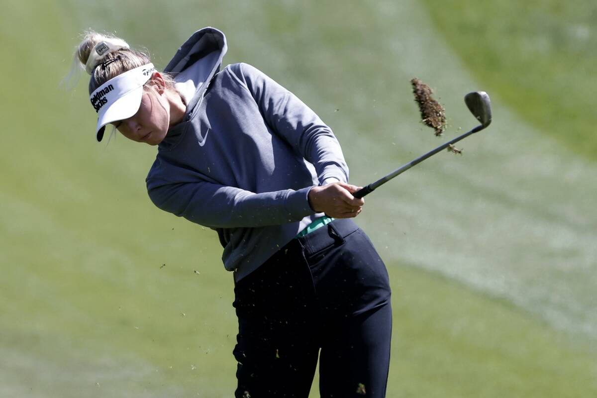 Nelly Korda of the USA drives her fairway shot during the third round of the LPGA T-Mobile Matc ...